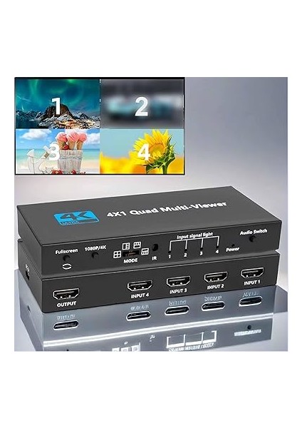 4K Switch 4x1, Oyun ve Filmler Için Kesintisiz Anahtarlama, Uzaktan Kumanda Destekleri, Tv Pc DVD Player Oyun Konsolları Projektörleri ile Uyumludur modelleri