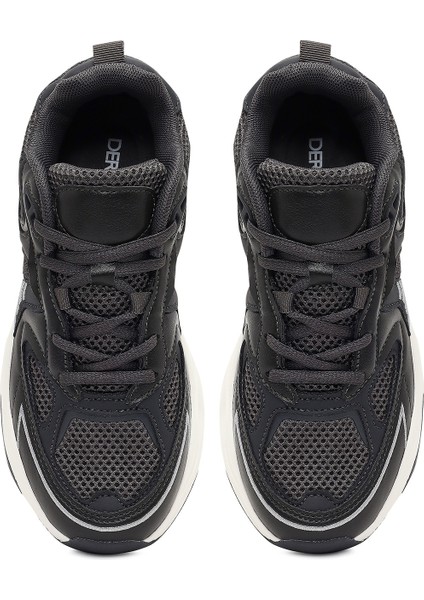 Kadın Gri Bağcıklı Kalın Tabanlı Sneaker 25AFD494214