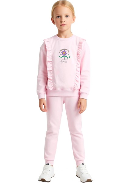 Sevimli Panda Desenli Kız Çocuk Örme Eşofman Takımı Kaliteli Şık Rahat Günlük fırsatları