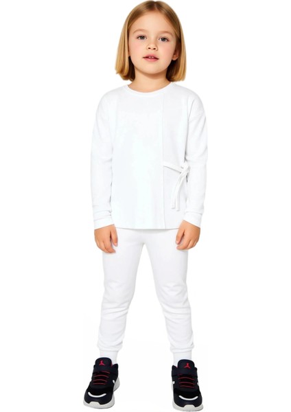 Kız Çocuk Düz Örme Uzun Kollu Üst ve Tayt Takımı Kaliteli Şık Rahat Günlük fırsatları