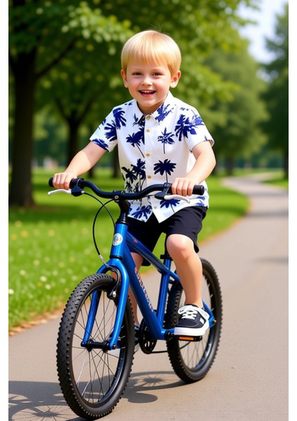 Erkek Çocuk Tropikal Baskılı Kısa Kollu Gömlek ve Şort Takımı Kaliteli Şık Rahat fiyatları