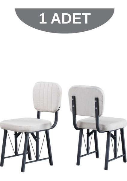 Elfin Mutfak Sandalyesi Yemek Odası Bahçe Balkon Otel Restoran Kafe Sandalyesi - 1 Adet - Krem fiyatları
