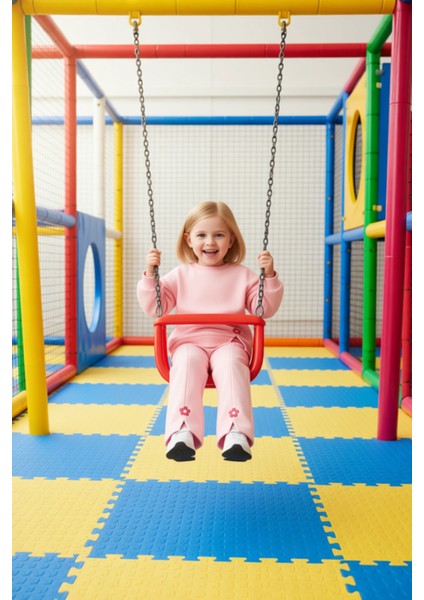 Kız Çocuk Pamuklu Çiçek Detaylı Bisiklet Yaka Uzun Kollu Örme Takım Kaliteli Şık Rahat modelleri