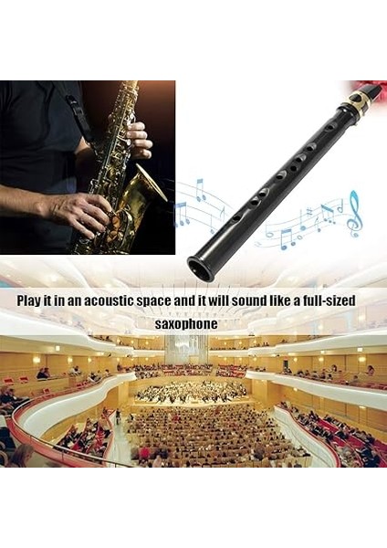 Siyah Cep Sax Mini Taşınabilir Saksafon Küçük Saksafon Taşıma Çantası Nefesli Enstrüman ile modelleri