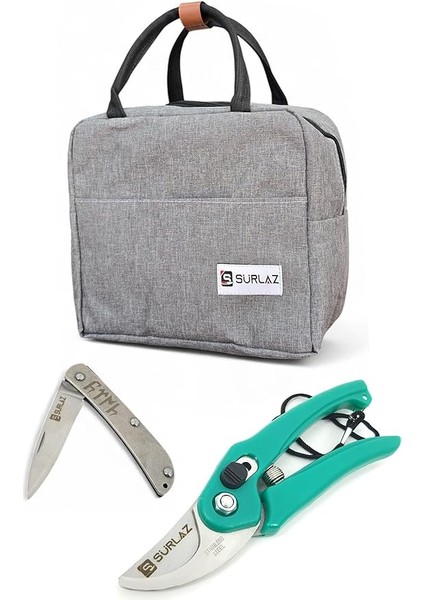 Budama Makası Seti, Gri Taşıma Çantası Ile, Profesyonel Bahçe Aletleri