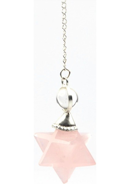 Favorilere Ekle < < Önceki Sayfaya Dön Pembe Kuvars Doğal Taş Merkaba Pandül - Sarkaç