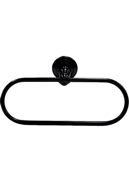 Pirinç Siyah Havluluk – Modern ve Dayanıklı Banyo Aksesuarı, Suya ve Neme Dayanıklı Duvar Tipi Havlu Askılığı KS-104