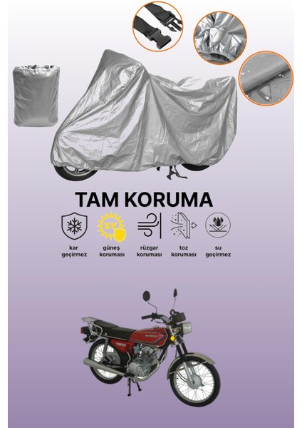 Gri Mondial 125 Agk Uyumlu Motosiklet Brandası, Koruyucu Örtü, Motor Branda