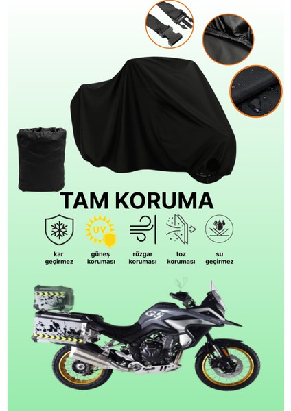 Siyah Arora Gs 525 Uyumlu Motor Branda, Koruyucu Örtü, Motosiklet Brandası