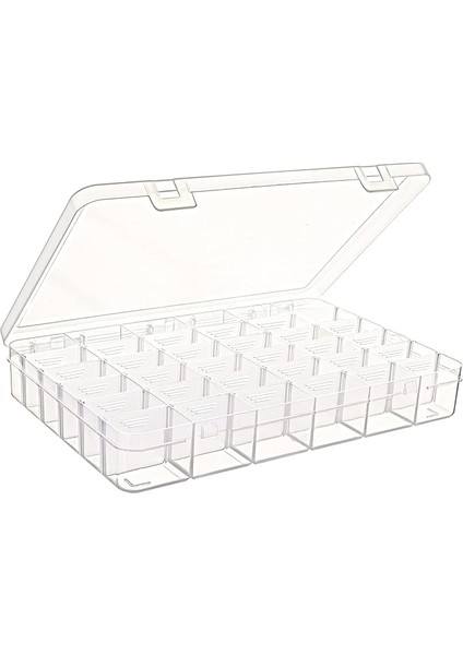 Makina 36 Ayarlanabilir Bölmeli Kolye Yüzük Takı Kutusu Organizer Düzenleyici Plastik Kutu 27.5X19.5X4.2