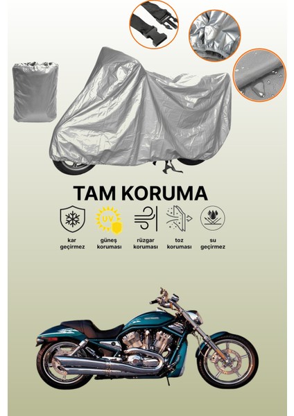Gri Harley-Davidson Screamin Eagle V-Rod Vrscse Uyumlu Motosiklet Brandası, Koruyucu Örtü