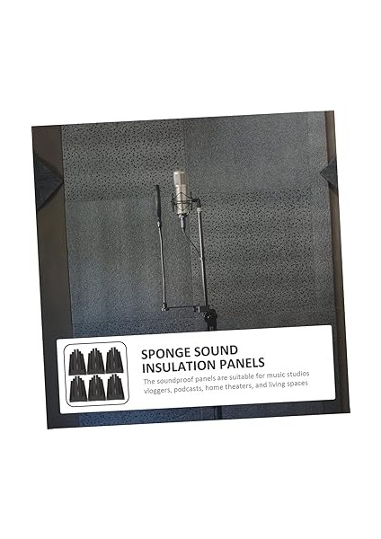 12 Düşük Frekanslı Ses Emici Pamuk Ses Izolasyon Süngeri Izolasyon Malzemeleri Ses Dolgusu Ses Emici Malzemeler Akustik Duvar Karoları Ses Emici Köpükler Ses Emici Panel Black fırsatları