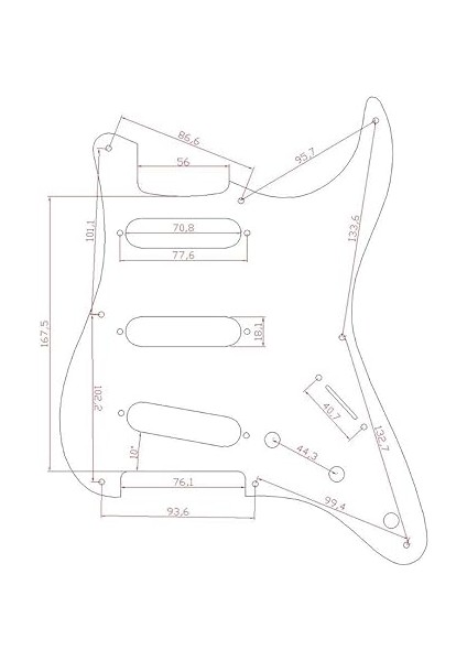 8 Delikli Vintage Strat Sss Gitar Pickguard St Vuruş Tahtası Abd/meksika Stratocaster / Strat Dark Tortoise Için modelleri