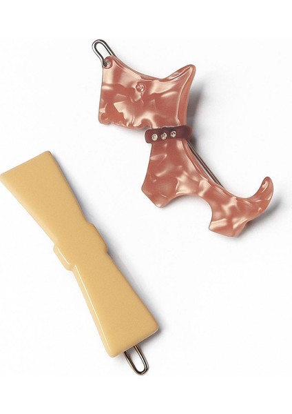 Köpek Detaylı Akrilik Toka Seti 2 Adet fiyatları