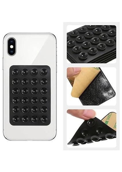 Telefon Tutucu Ped, Renkli Kare Tasarım, Otomobil ile Uyumlu Telefon Sabitleyici, Ultra Güçlü Vantuzlu (Turuncu) modelleri