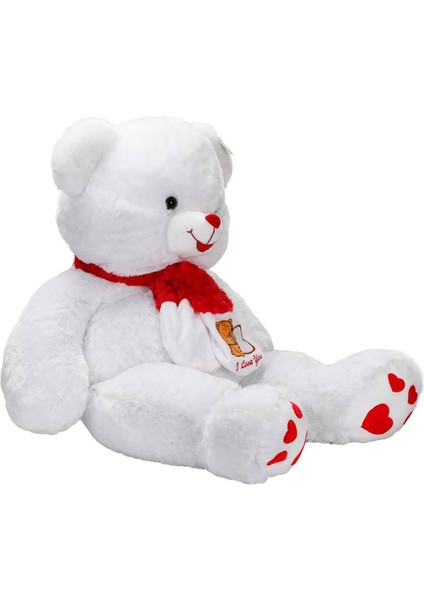 Atkılı Peluş Ayı 70 cm - Kırmızı Atkılı fiyatları