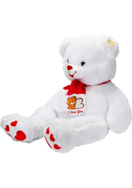 Atkılı Peluş Ayı 70 cm - Kırmızı Atkılı modelleri