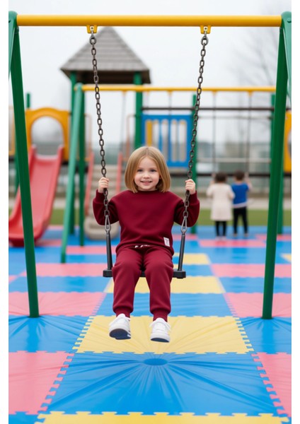 Kız Çocuk Rahat Örme Iki Parça Takım Kaliteli Şık Rahat Günlük modelleri