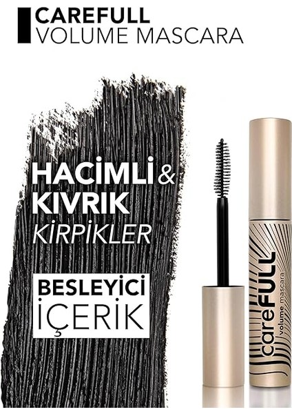 Hacim Veren Besleyici Maskara Siyah Carefull Volume 000 Black indirimleri