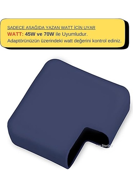 Şarj Aleti Silikon Kılıfı Macbook Air Magsafe 1-2 45W ve 70W ile Uyumlu Mavi fiyatları