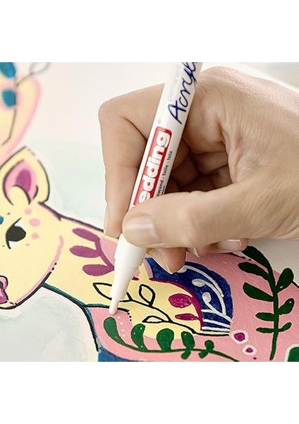 Start Easy Set Akrilik Boya Kalemleri, Su Geçirmez; Ince ve Orta Uç, Kartpostal Pedi Dahil - 8'li Akrilik Kalem Seti (Nordik) - Kaya Boyama Için Akrilik Işaretleyiciler modelleri