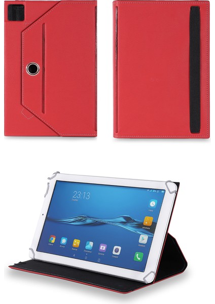 Everest Everpad DC-9700-8 9.7" Tablet Uyumlu Standlı Üniversal Kapaklı Kırmızı Tablet Kılıfı