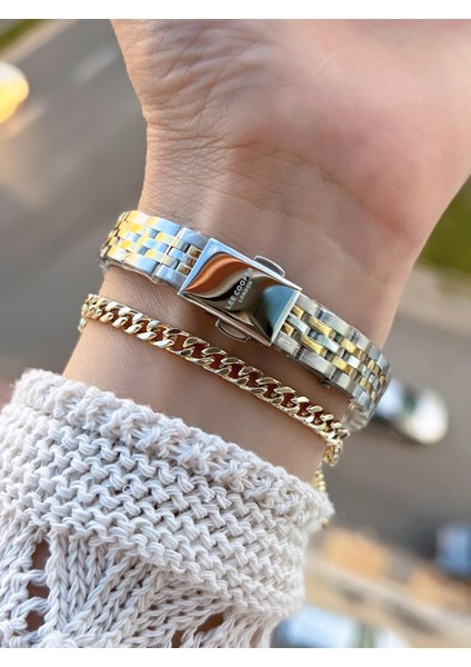 Küçük Kasa Vintage Özel Tasarım 2 Yıl Garantili 3 Atm Kadın Kol Saati+Bileklik 08232.220 modelleri