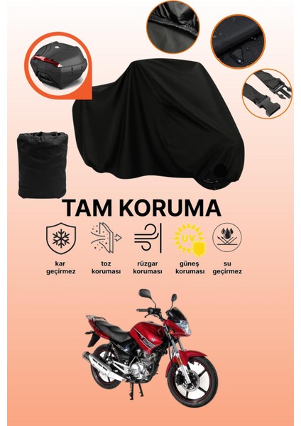 Siyah Arka Çanta Uyumlu Arora Ar 125-48 Yebere Uyumlu Motosiklet Brandası, Koruyucu Örtü