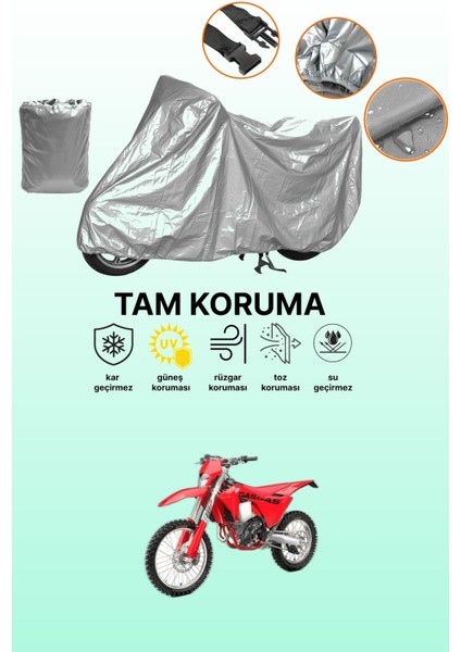 Gri Gas Gas Ec 350 F Uyumlu Motosiklet Brandası, Koruyucu Örtü, Motor Branda
