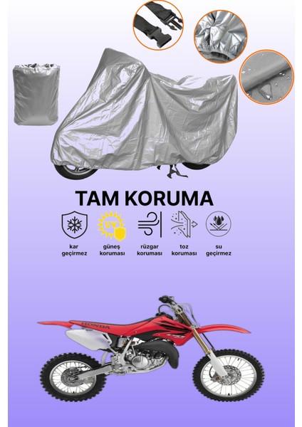 Gri Honda Cr 85 Uyumlu Motosiklet Brandası, Koruyucu Örtü, Motor Branda