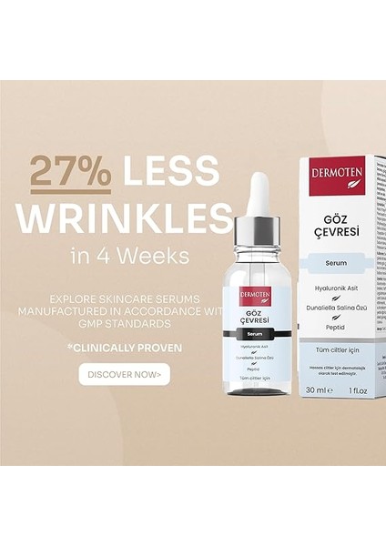 Göz Çevresi Bakım Serumu Hyaluronik Asit ve Dunaliella Salina Özlü 30 ml indirimleri