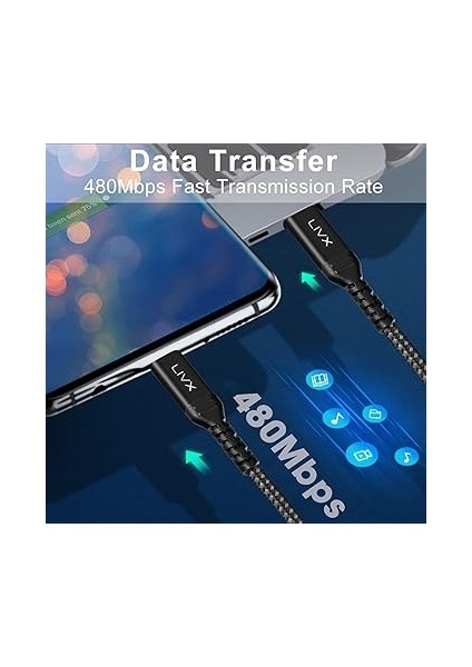 Safe 27W Type C To Lightning 2 Metre Örgülü iPhone Hızlı Şarj Kablosu Ylt-02 modelleri