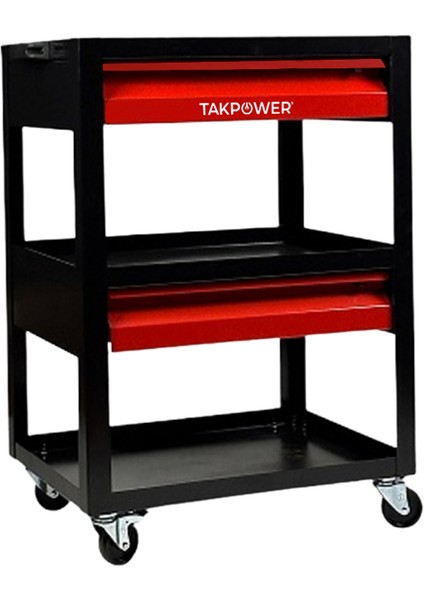 TAR4409 3 Gözlü 2 Çekmeceli Parça Taşıma Arabası