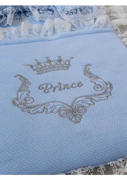 Litaetrend Yenidoğan Sahra Taç Nakışlı Trilüks 2li Alt Açma Seti Mavi modelleri