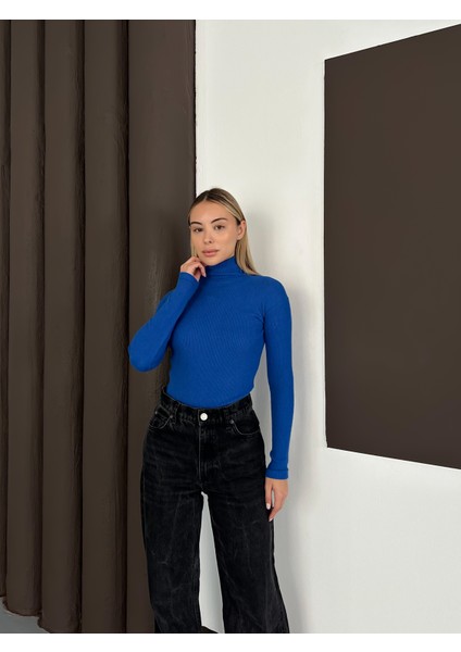 Unisex Pamuklu Balıkçı Yaka Boğazlı Kazak 3'lü Set