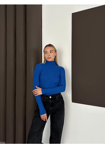 Unisex Pamuklu Balıkçı Yaka Boğazlı Kazak 3'lü Set