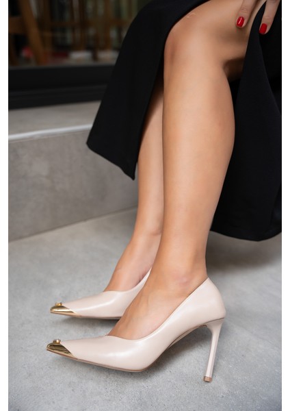 Niko Nude Gold Aksesuarlı Topuklu Ayakkabı modelleri