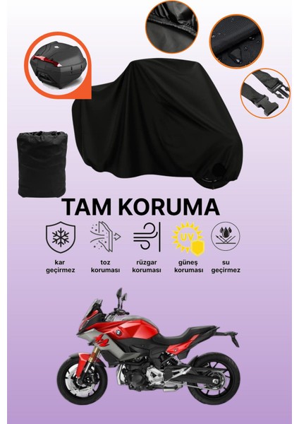 Siyah Arka Çanta Uyumlu Bmw F 900 Xr Uyumlu Motosiklet Brandası, Koruyucu Örtü