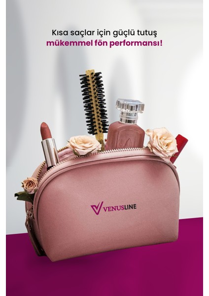 Venüsline Natural 1101 Kısa Saçlar Için Fön ve Sarma Fırçası - Sert Kıllı