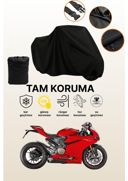 Siyah Ducati Panigale 1299 S Uyumlu Motor Branda, Koruyucu Örtü, Motosiklet Brandası