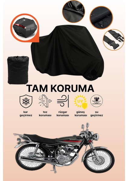 Siyah Arka Çanta Uyumlu Mondial 100 Masti x Uyumlu Motosiklet Brandası, Koruyucu Örtü