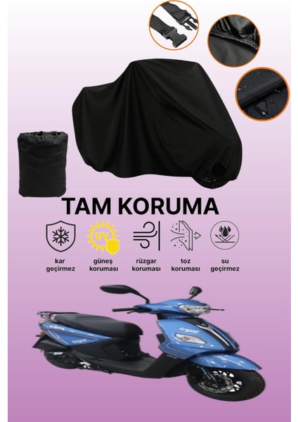 Siyah Kral Motor Kr-44 Pion 50 Uyumlu Motor Branda, Koruyucu Örtü, Motosiklet Brandası