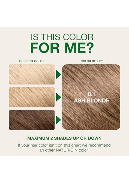 Naturigin Organik Içerikli Saç Boyası 8.1 Açık Kül Sarısı modelleri