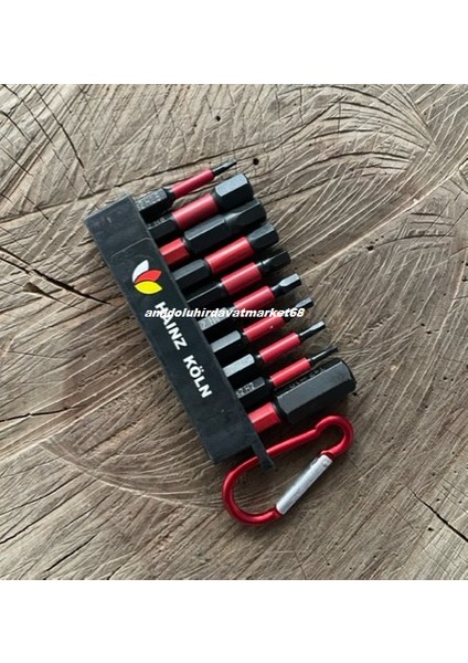 Köln Mıknatıslı Çelik Alyan Seti Bits Alyan Uç Takımı 1,5mm Den 10MM Kadar 10PCS