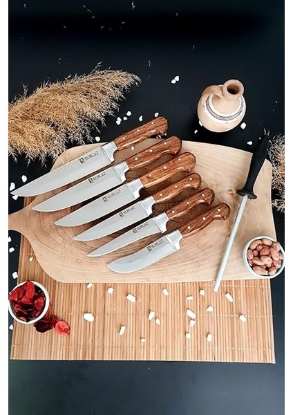 Sürmene Orijinal El Yapımı Mutfak Bıçak Seti 7 Parça Masatlı fiyatları