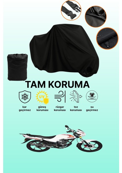 Siyah Yuki Yk 150-G Üstad Uyumlu Motor Branda, Koruyucu Örtü, Motosiklet Brandası