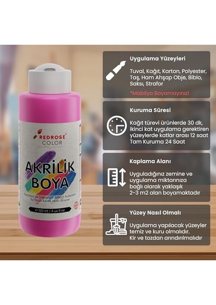 Rose Pembe Akrilik 120 ml modelleri