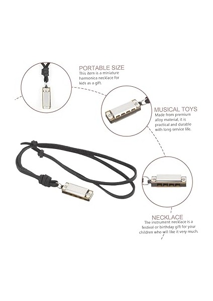 3 Parça Metal Zincir Armonika Küçük Armonika Kolye Parti Kolye Armonika Kolye Kolye Resmi Düdük Müzikal Armonika Oyuncak Islık Çalışmak Alaşım Kayıt Cihazı Cep fırsatları