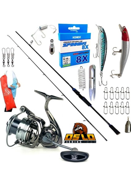 Next 4000 270CM 7-40GR Oslo Legend Rapala Maket Balık Spin Olta Takımı Seti