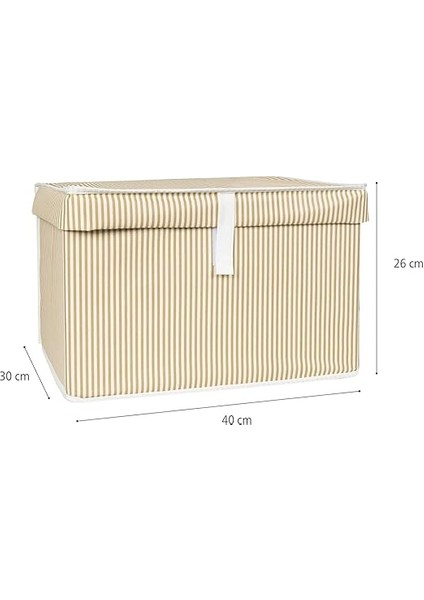 Home Çok Amaçlı Kapaklı Sandık Tipi Hurç Organizer – Büyük Boy Saklama Kutusu – Dolap Içi, Yatak Altı ve Baza Altı Için Sert ve Dayanıklı Depolama Çözümü – Katlanabilir (Krem, 40X30X26 Cm) modelleri